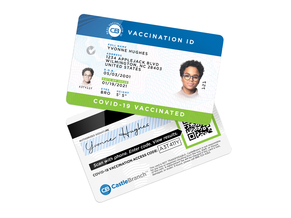 Keep your name tag, ID card or vaccine card within view and easily